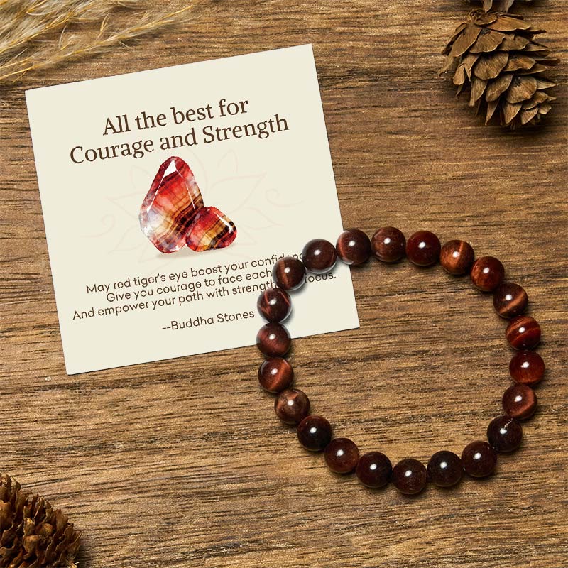 "All the Best for Love and Harmony" Stone Quartz Bracelet Includes Gift Message Card