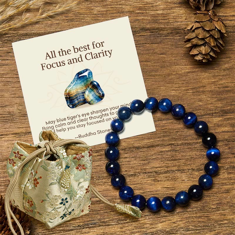 "All the Best for Love and Harmony" Stone Quartz Bracelet Includes Gift Message Card