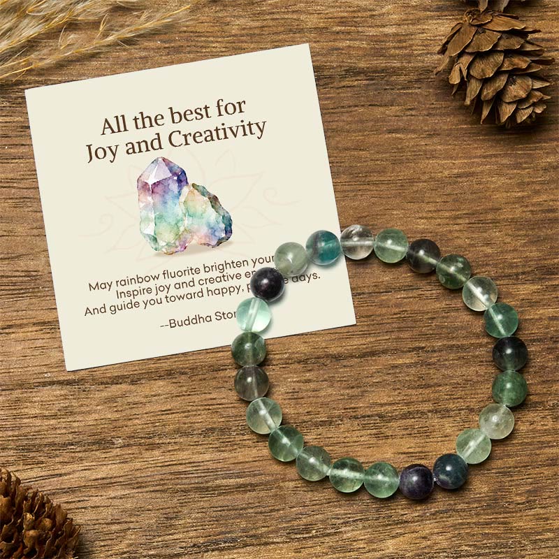 "All the Best for Love and Harmony" Stone Quartz Bracelet Includes Gift Message Card