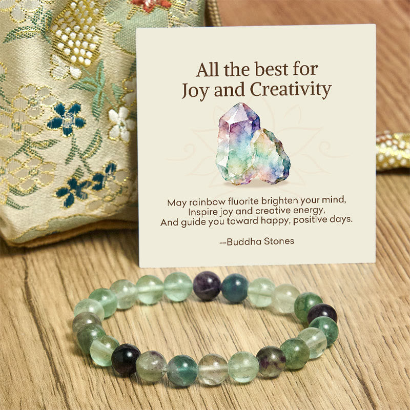 "All the Best for Love and Harmony" Stone Quartz Bracelet Includes Gift Message Card