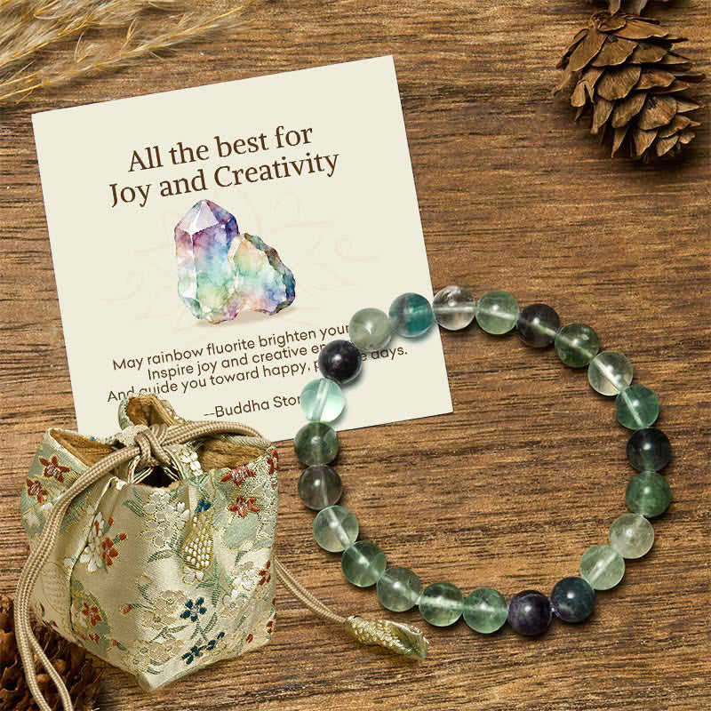 "All the Best for Love and Harmony" Stone Quartz Bracelet Includes Gift Message Card