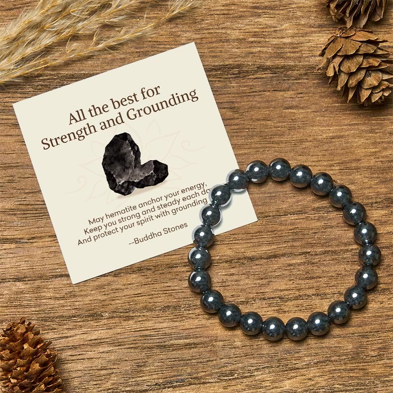 "All the Best for Love and Harmony" Stone Quartz Bracelet Includes Gift Message Card
