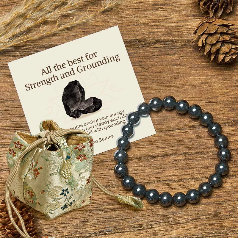 "All the Best for Love and Harmony" Stone Quartz Bracelet Includes Gift Message Card