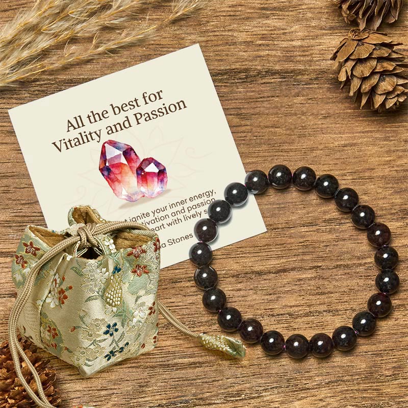 "All the Best for Love and Harmony" Stone Quartz Bracelet Includes Gift Message Card