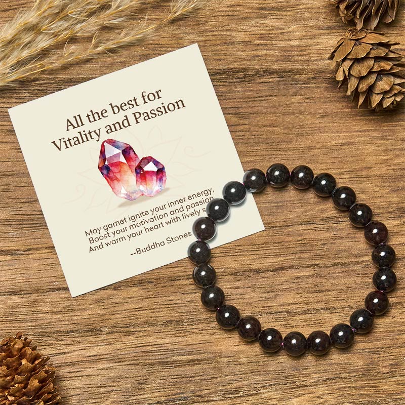 "All the Best for Love and Harmony" Stone Quartz Bracelet Includes Gift Message Card