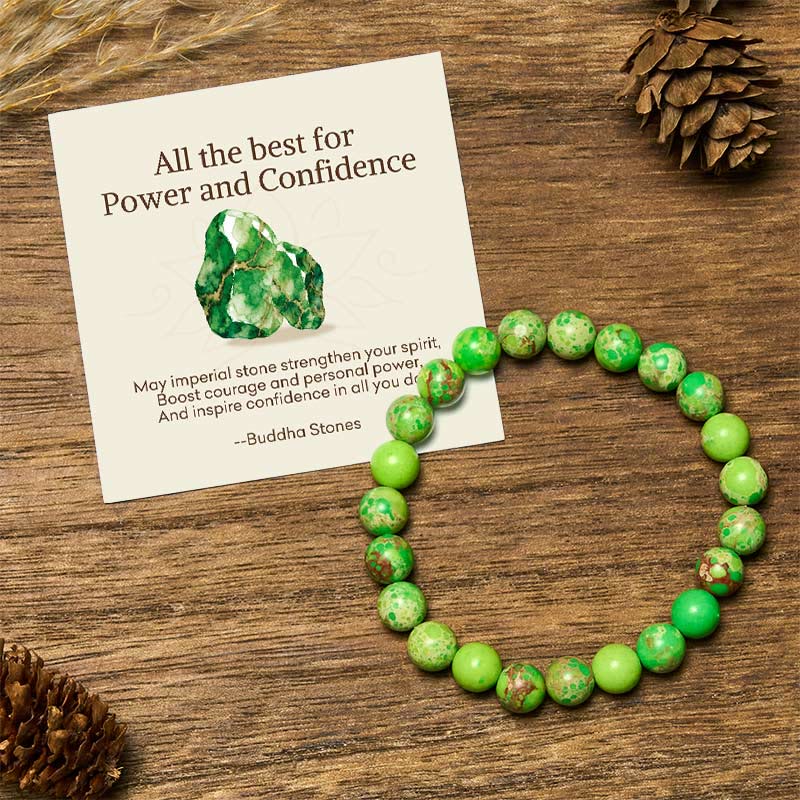 "All the Best for Love and Harmony" Stone Quartz Bracelet Includes Gift Message Card