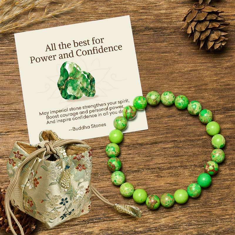 "All the Best for Love and Harmony" Stone Quartz Bracelet Includes Gift Message Card