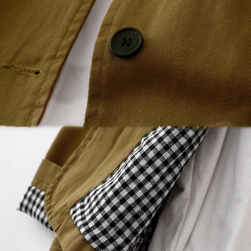 Commute Patchwork Design Cotton Women's Jacket With Pockets