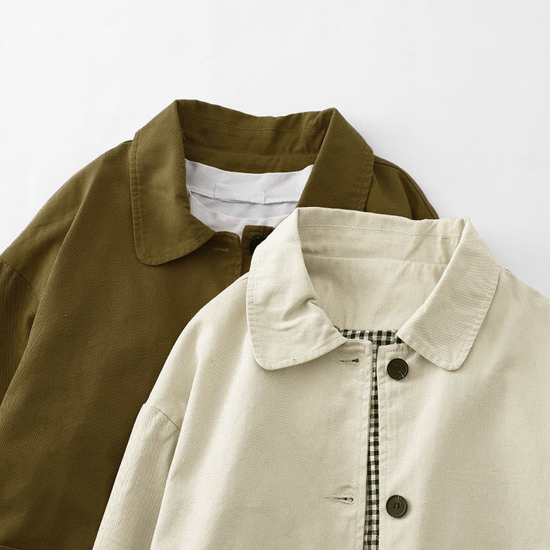 Commute Patchwork Design Cotton Women's Jacket With Pockets