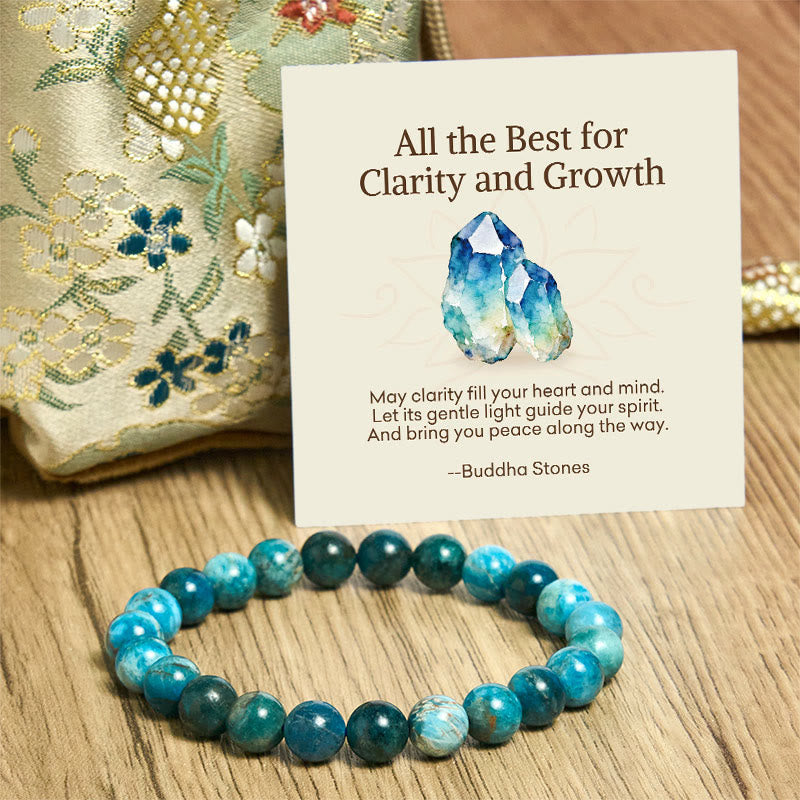"All the Best for Love and Harmony" Stone Quartz Bracelet Includes Gift Message Card