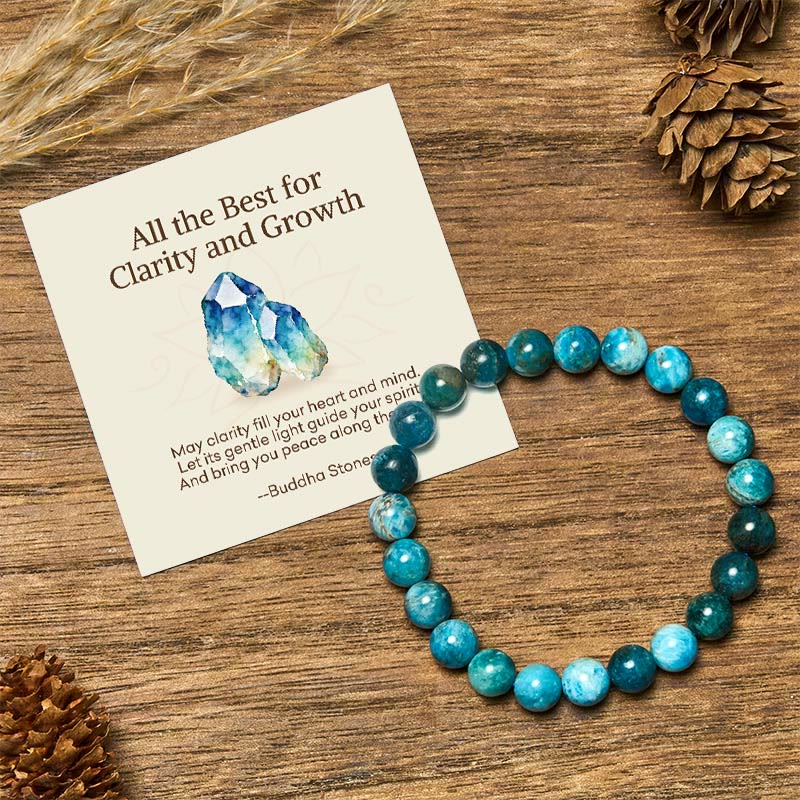 "All the Best for Love and Harmony" Stone Quartz Bracelet Includes Gift Message Card