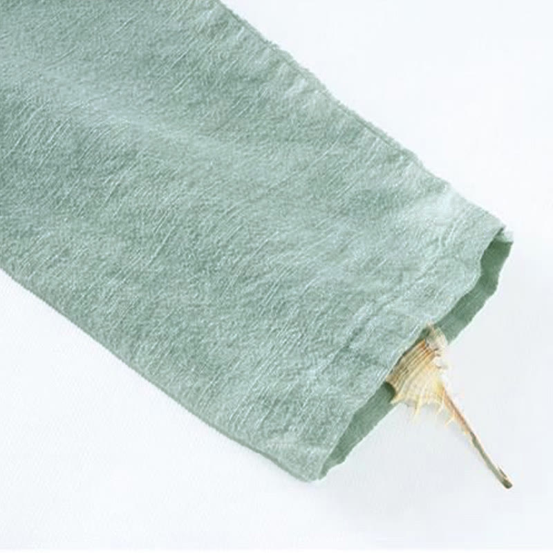 Oblique Collar Knot button Loose Linen Clothing