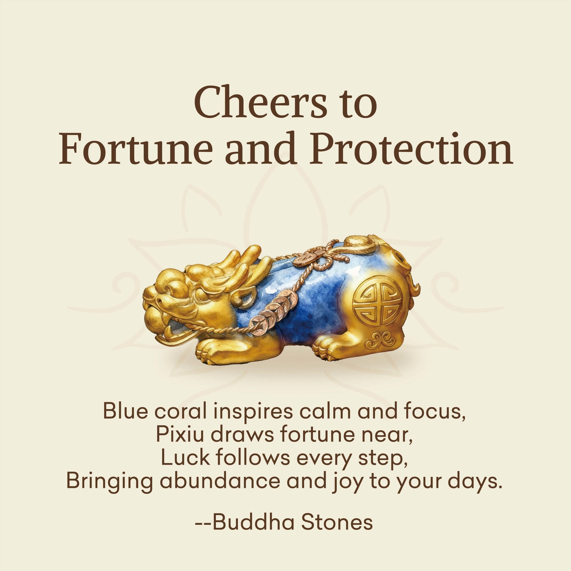 "Cheers to Fortune and Protection" PiXiu Bracelet Includes Gift Message Card