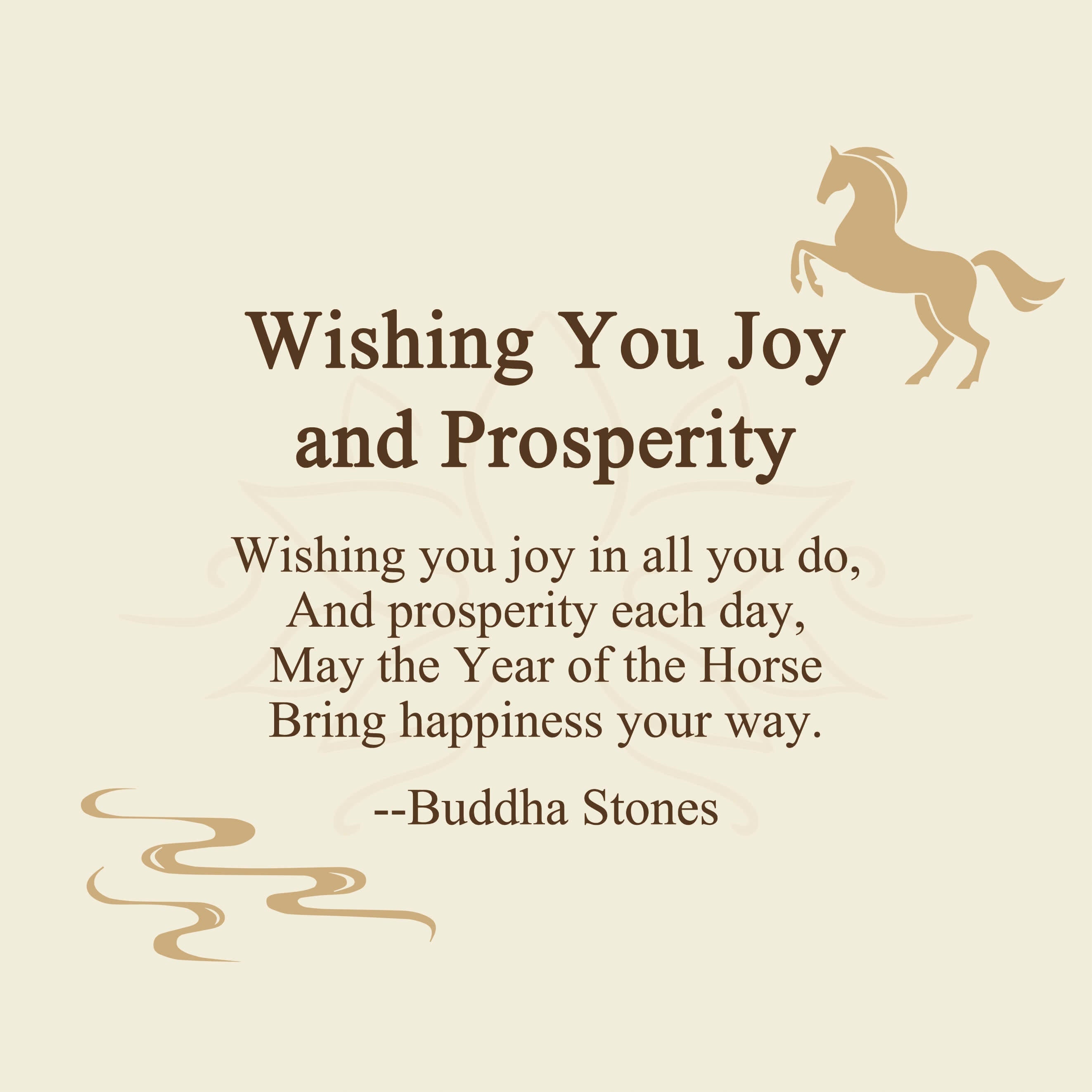 "Wishing You Joy and Prosperity" Year of the Horse Bracelet Includes Gift Message Card