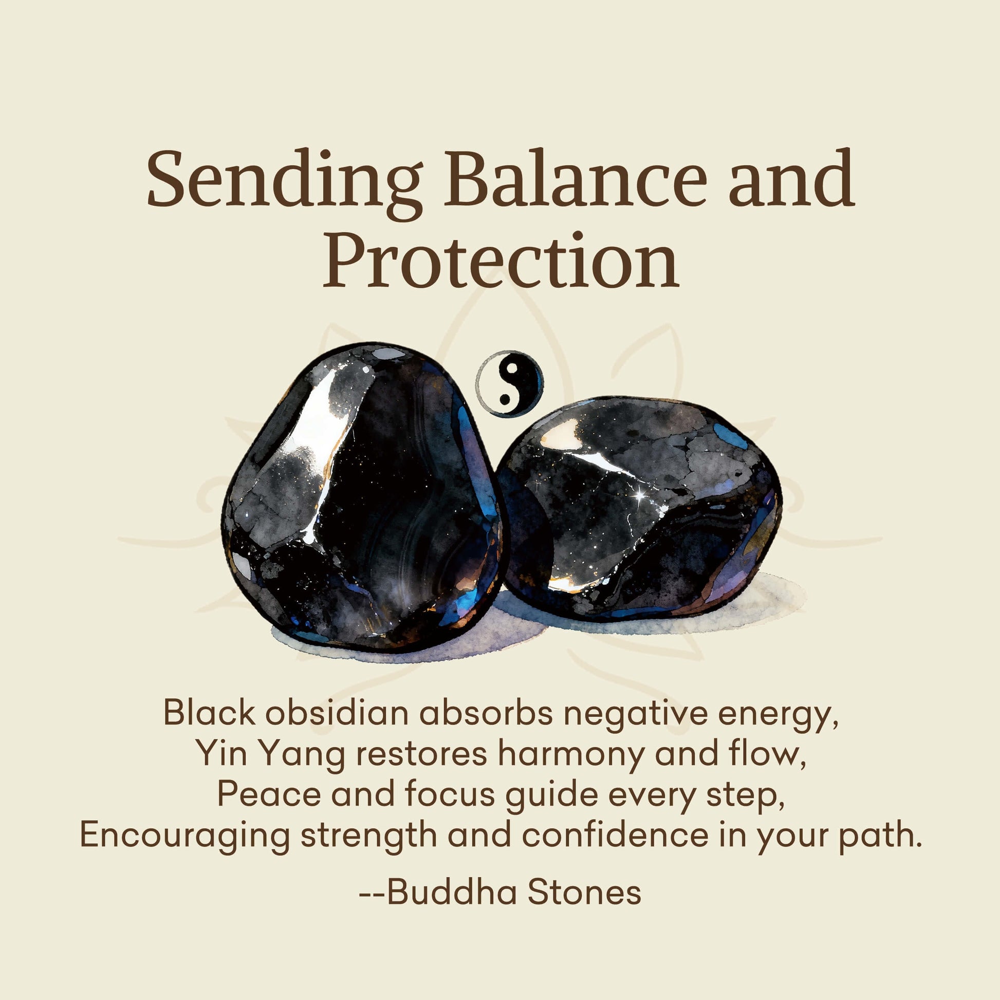 "Sending Balance and Protection" Obsidian Yin Yang Necklace Includes Gift Message Card