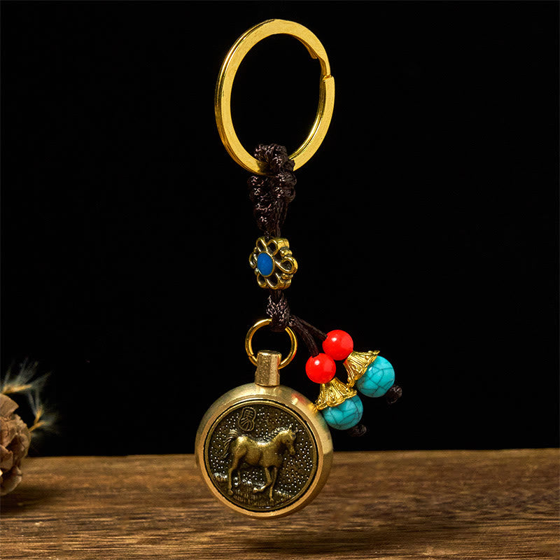 "Hoping You Success and Good Luck" Year of the Horse Key Chain Includes Gift Message Card