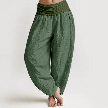 Pure Cotton Pleated Waist Meditation Harem Pants