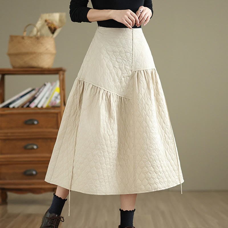 Tactile Cotton Straight Meditation Skirt with Pockets
