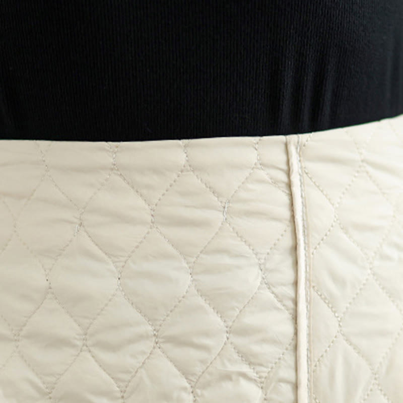 Tactile Cotton Straight Meditation Skirt with Pockets