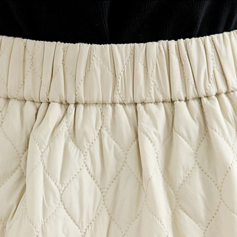 Tactile Cotton Straight Meditation Skirt with Pockets