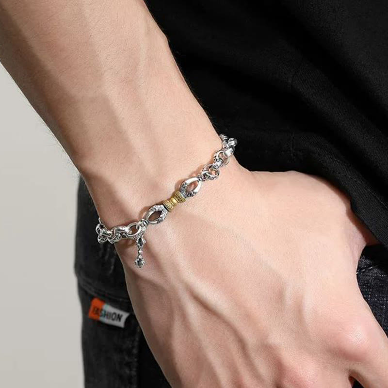 Retro Copper Om Mani Padme Hum Vajra Mantra Bracelet