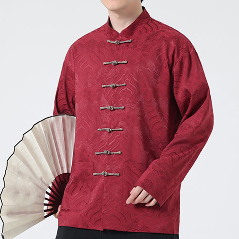 Thick Cotton Frog-Button Stand Collar Jacket for Intentional Daily Wear