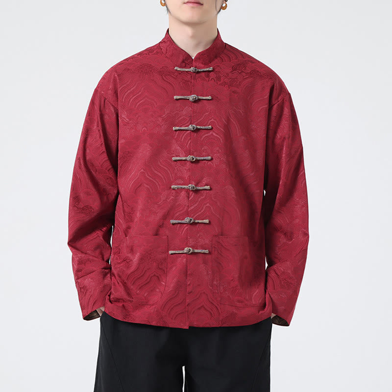 Thick Cotton Frog-Button Stand Collar Jacket for Intentional Daily Wear