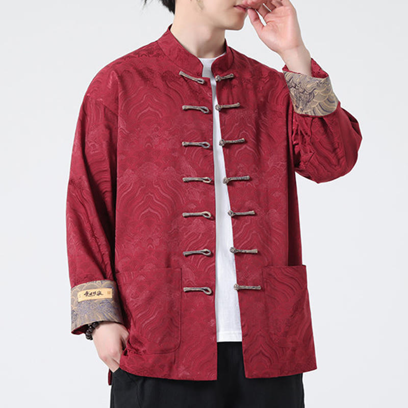 Thick Cotton Frog-Button Stand Collar Jacket for Intentional Daily Wear