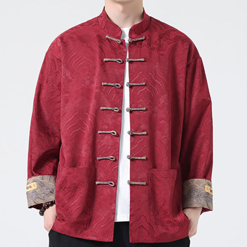 Thick Cotton Frog-Button Stand Collar Jacket for Intentional Daily Wear