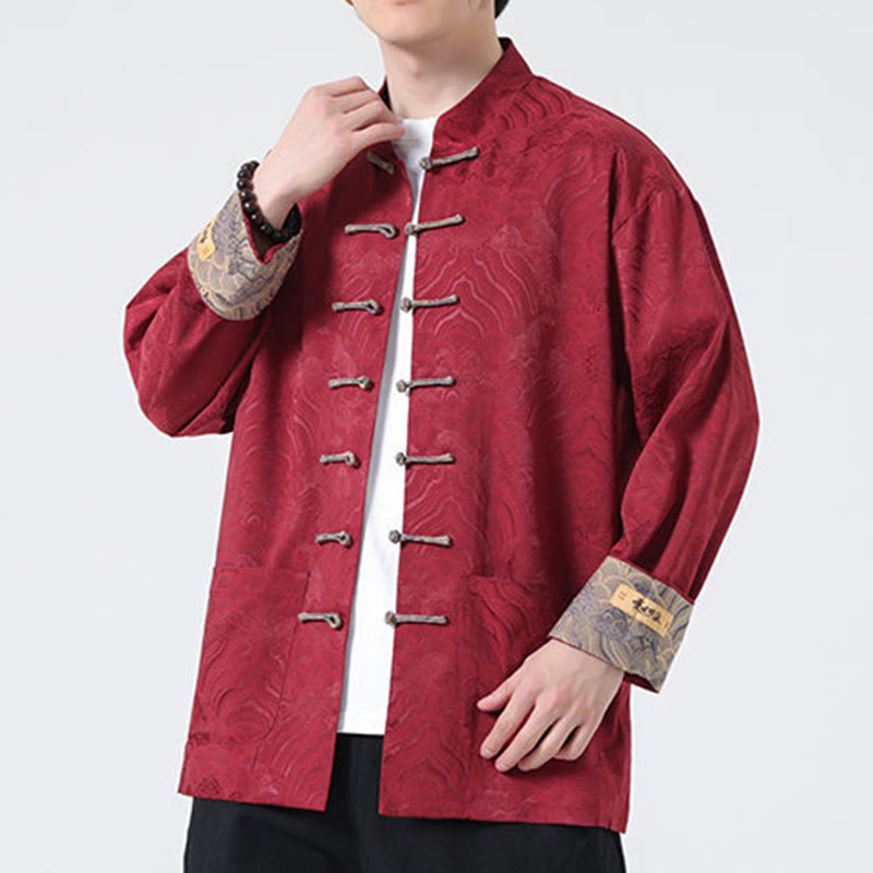 Thick Cotton Frog-Button Stand Collar Jacket for Intentional Daily Wear
