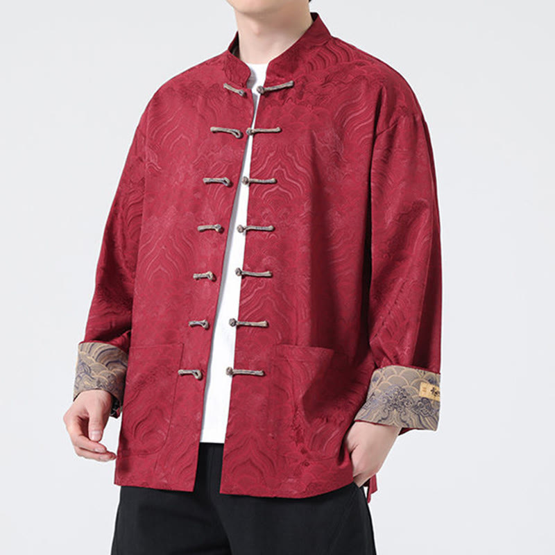 Thick Cotton Frog-Button Stand Collar Jacket for Intentional Daily Wear