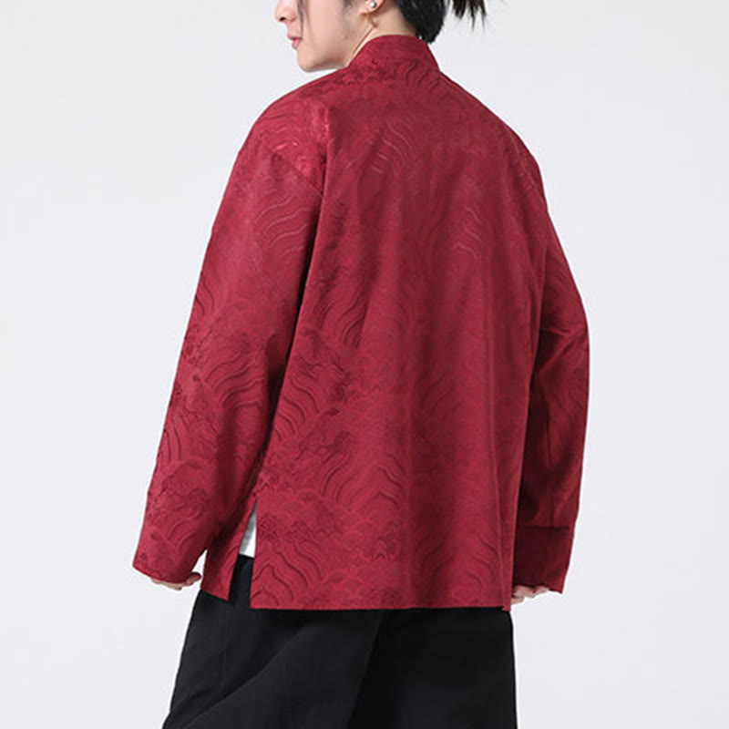 Thick Cotton Frog-Button Stand Collar Jacket for Intentional Daily Wear