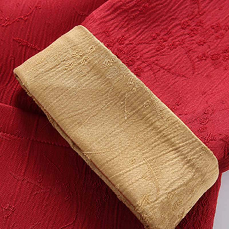Textured Jacquard Cotton Stand-Collar Mindful Men's Jacket