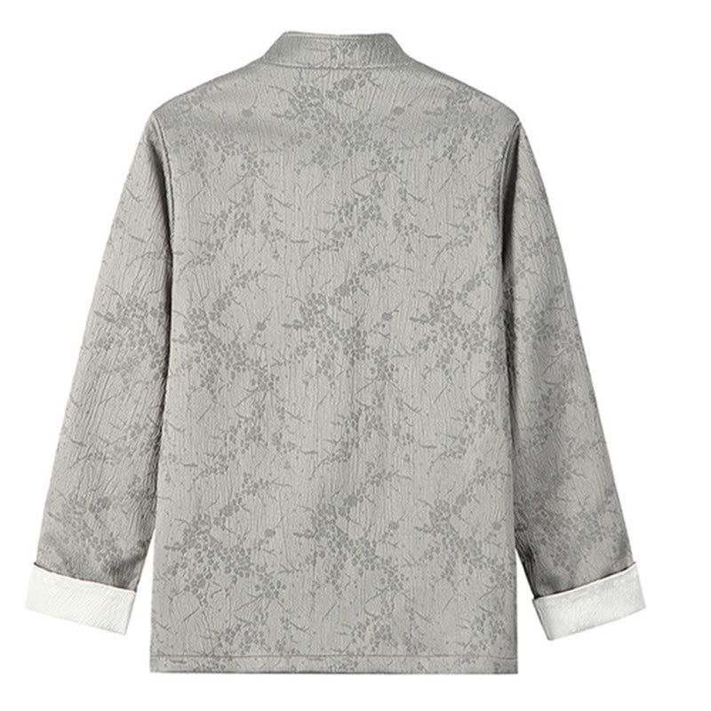 Textured Jacquard Cotton Stand-Collar Mindful Men's Jacket