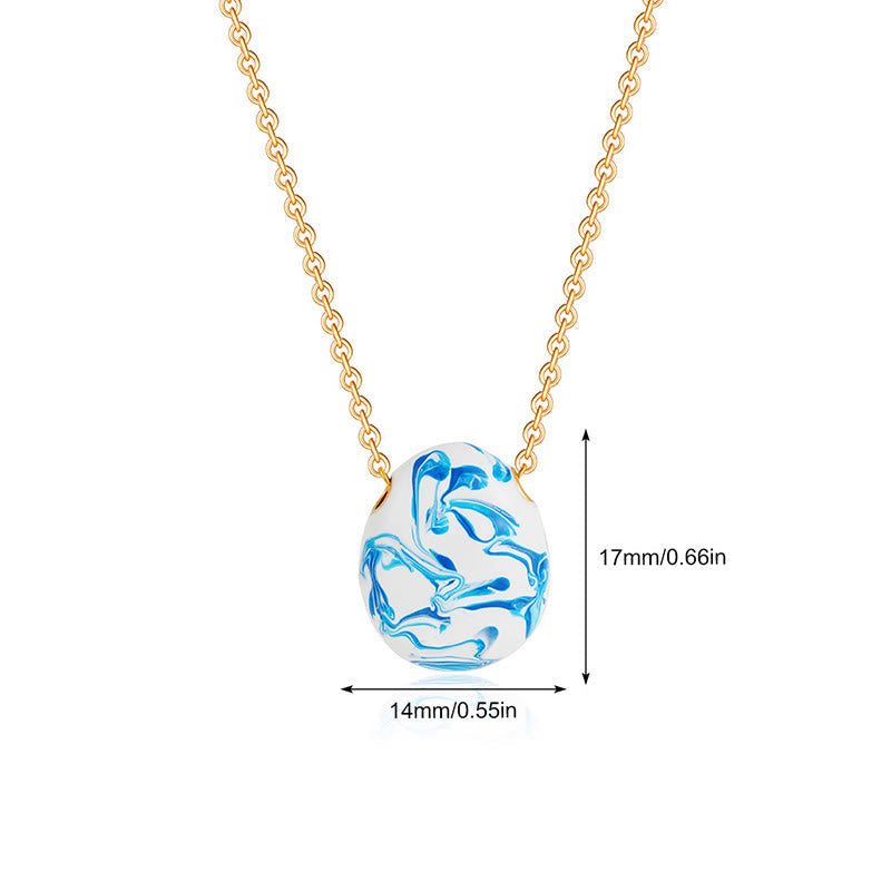 Copper Wealth Healing Water Drop Shape Pendant Necklace