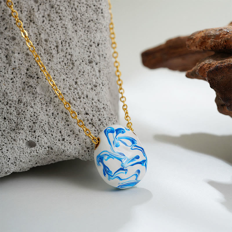 Copper Wealth Healing Water Drop Shape Pendant Necklace