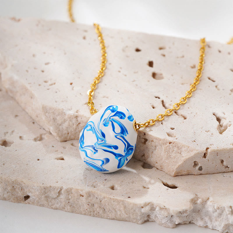 Copper Wealth Healing Water Drop Shape Pendant Necklace