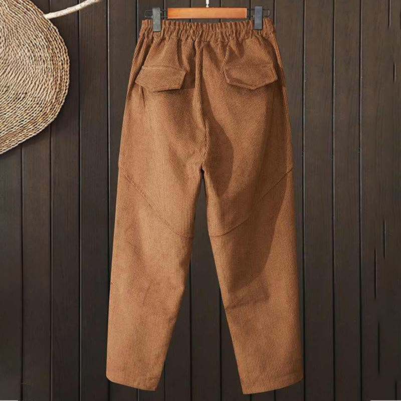 Thickened Cotton Corduroy Grounding Meditation Harem Pants