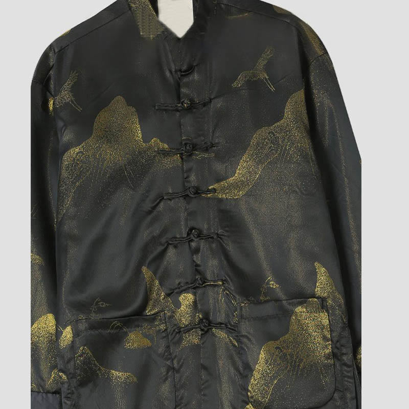 Lightweight Cloud-Dyed Frog-Button Mindful Men's Jacket