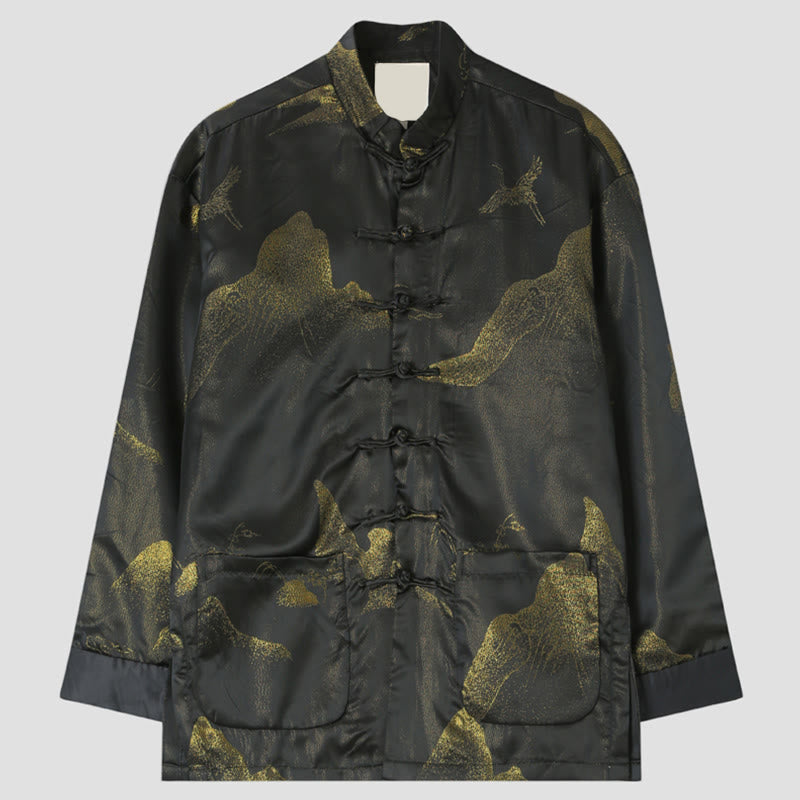 Lightweight Cloud-Dyed Frog-Button Mindful Men's Jacket