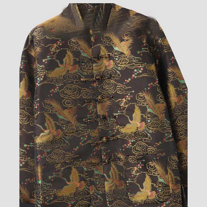Breathable Stand-Collar Frog-Button Men's Grounding Jacket