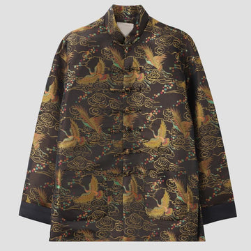 Breathable Stand-Collar Frog-Button Men's Grounding Jacket