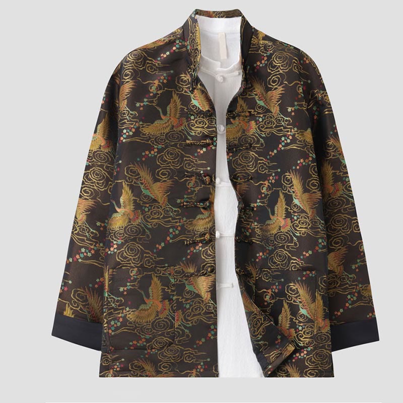 Breathable Stand-Collar Frog-Button Men's Grounding Jacket