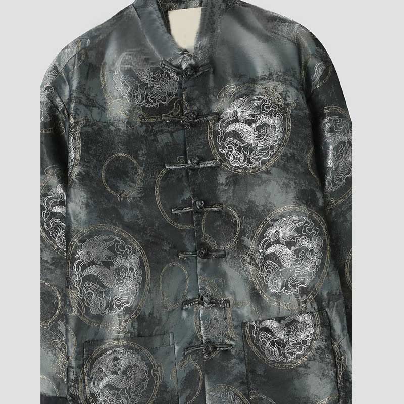 Breathable Lightweight Stand-Collar Frog-Button Mindful Men's Jacket