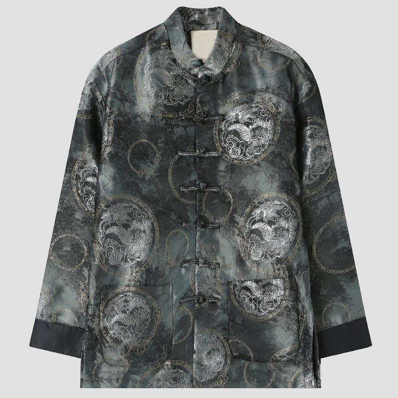 Breathable Lightweight Stand-Collar Frog-Button Mindful Men's Jacket