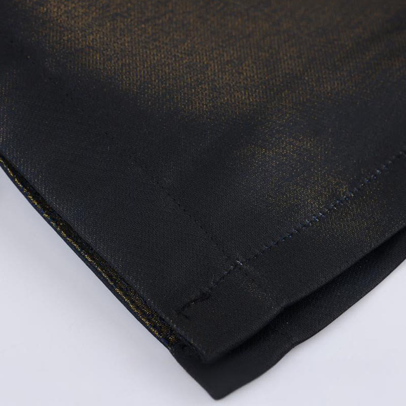 Tactile Stand-Collar Frog-Button Mindful Men's Jacket
