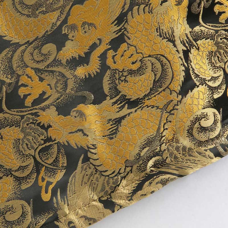 Winter Dragon Jacquard Warm Frog-Button Long Sleeve Men's Jacket With Pockets