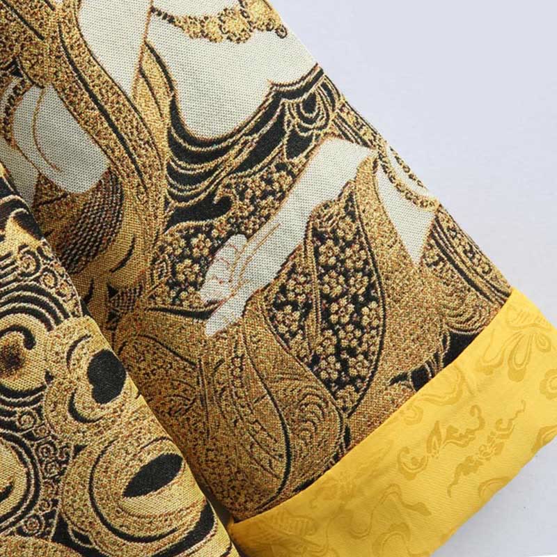 Breathable Frog-Button Stand Collar Mindful Meditation Jacket