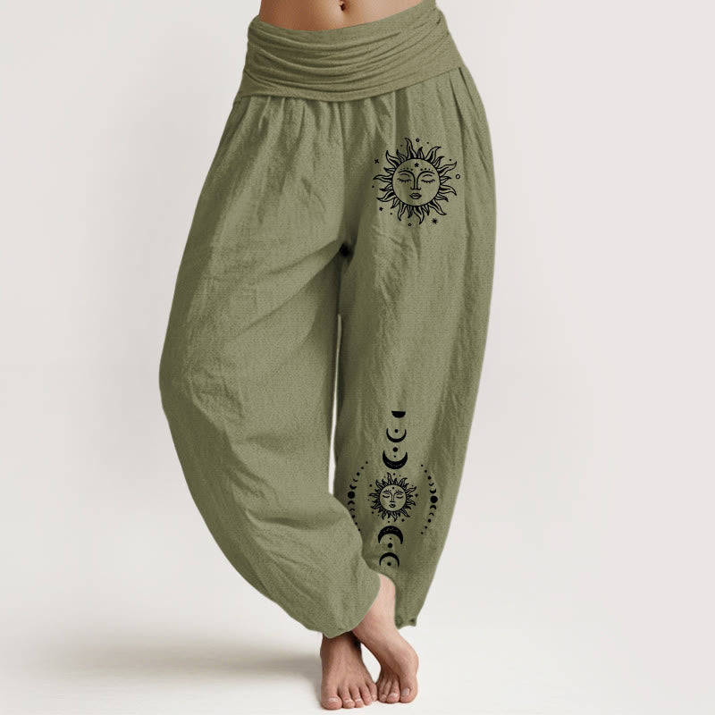 Celestial Cotton Harem Pants with Adaptive Modal Waistband
