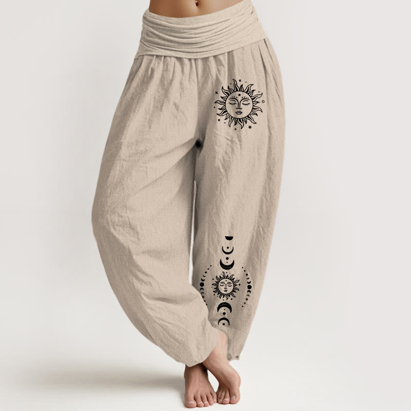 Celestial Cotton Harem Pants with Adaptive Modal Waistband